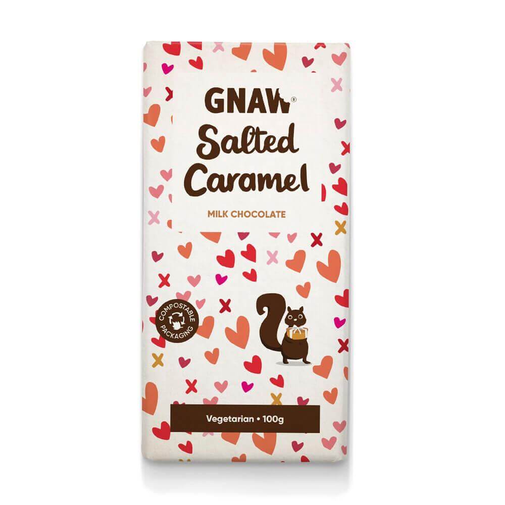 Gnaw Salted Caramel Milk Chocolate Bar 100g